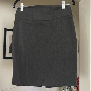 Grey skirt with back buckle accent express size 4